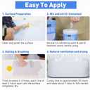 DWIL Tub and Tile Refinishing Kit, Quick-Dry Tile Paint for Wall & Floor, Sink Bathtub Paint for Bathroom, Kitchen, Toilets, Water Based, Semi-Gloss White, 50-55sq.ft, 33oz
