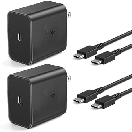 2Pack 45W USB C Charger Super Fast Charger Type C for Samsung Galaxy S23 Ultra Charger Fast Charging /S22 Ultra/S23+/S23/S22+/S22/S21/Note 10 Plus/20,Galaxy Tab S8+/S7+ PPS Charger (5ft Cable)