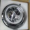 SUNPIE 7 inch Chrome Head light with White Halo Compatible with Street/Tri Glide, Compatible with Electra Glide with Mounting Bracket