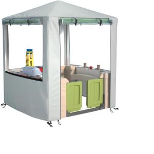 Outdoor Kids Playhouse Cover 600D Heavy Duty Waterproof Play House Covers Suitable for All Around Playtime Patio with Canopy Playset 49.5" W x 49.5" D x 60.2" H Beige