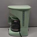 MUELLER HOME 12-Cup Drip Green Coffee Maker, Borosilicate Carafe, Auto-Off, Reusable Filter, Anti-Drip, Keep-Warm Function, Clear Water Level Window, Green Kitchen Accessories & Décor