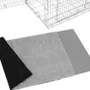 Explore Land Dog Crate Pan Cover with Fluffy Top and Waterproof TPU Lining, Washable Pan Enclosure Cover for 48 inch Pet Cage (Gray)