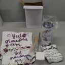 Geiserailie Grandma Mothers Day Gifts for Nana Birthday Best Grandma Thoughtful Gift for Grandmother from Granddaughter Grandchildren with Tumbler Candle Bracelet Bag(Purple)