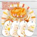 96Pcs First Trip Around the Sun Party Decorations for Girl Boho Sun 1st Birthday Plates and Napkins Sets The Sunshine Number 1 Birthday Decorations for Boho Boys One Year Old Party Supplies Serves 24