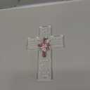Chunful Acrylic Christian Jesus Gift for Women Men Acrylic Standing Cross Religious Inspirational Gifts with Bible Verse and Prayers Sunflower Cross for Friends Mom Wife Colleague(Fresh Style)