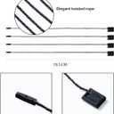 Perco Black Hang Tag Strings - 1000pcs Snap Lock Pin Loop Fastener Hoooks for Secure & Swift Tagging of Clothing, Jewelry, Shoes, Accessories, Bags, Crafts, Gifts, Yard & Garage Sales