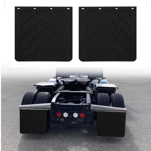 24 x 24Inch Mud Flaps for Semi Trucks PVC Polymer Tractor Trailer Heavy Duty Rubber Mudflaps Splash Guard, 2PCS