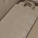 RACETOP Brown Paper Bags with Handles Bulk 100Pcs 8x4.5x10.8 Inch Gift Bags Bulk, Brown Kraft Paper Bags for Retail, Party, Shopping, Favor