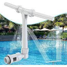 Inground Pool Fountain,Dual Spray Waterfall Fountain for Above and Inground Pools,Adjustable Pressure Waterfall Sprinkler Fountains for Cooling & Spa Relaxation Fun Swimming Pool Accessories