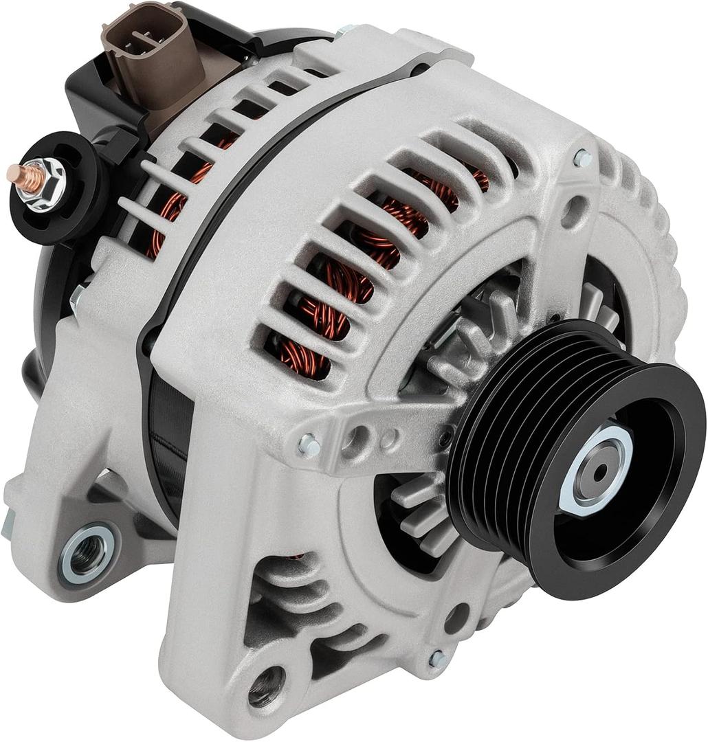 SCITOO Alternator Fits for Toyota Camry 2004-2006 3.0L 3.3L,for Highlander 2004-2007 3.3L,Solara 04-08 3.3L & for Lexus ES330/RX330 04-06 3.3L- 12V 100Amp CW 6-Groove, OE# 11032 11033