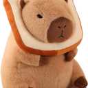 12 Inch Cute Capybara Plush Kawaii Soft Capybara Plush Doll Pillow with Bread Capybara Stuffed Aniamls Toys for Girls Kids Adults Birthdays Valentines Gift (Capybara Plush for Kids)