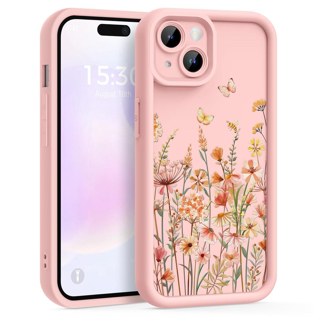 FUXICASE Case for iPhone 13, Silicone Shockproof Cover Women