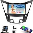 2+64G Radio for Hyundai Sonata 2010 2011 2012 2013 2014 CarPlay Car Stereo Android 15 9'' Touch Screen Android Auto GPS AHD Backup Camera