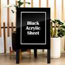 Juexica 1 Pcs 24'' x 36'' Black Acrylic Sheet 1/4'' Thick Cast Acrylic Sheet Plastic Board with Protective Paper for Craft Signs DIY Projects Stand Wedding Invitation Switch Panel