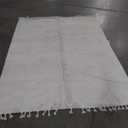 JONATHAN Y Mercer Shag Plush Tassel White Indoor Area Rug, 8x10, Contemporary, Modern, Easy-Cleaning for Living Room, Bedroom, Kitchen, Pet Friendly, Non-Shedding (MCR100A-8)