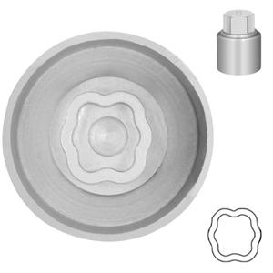 Type H Wheel Locking Nut Key for Land Rover, Lug Nut Removal Tool | Wheel Lock Nut Socket Adapter, Anti-Theft Lug Nut Removal Tool, Anti-Theft Screw Remover, Repair Tool, Tyre Fitting, garage