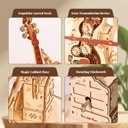 3D Wooden Puzzles for Adults, Wooden Music Box Kits-Cello Wood Model Kits for Adults to Build, Gift for Men Women Hobby for Adults (Music Cello)