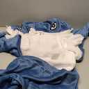 Shark Blanket Hoodie Onesie for Adult & Kid, Wearable Shark Sleeping Bag, Soft Cozy Onesie Costume