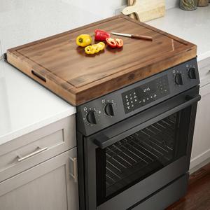 Acacia Stove Top Covers for Electric Stove 30x22 (Outer) / 28.9x20.8 (Inner) - Noodle Board Stove Cover - Wooden Stove Top Covers for Gas Burners - Oven Cover Home Decorative Tray (Walnut color)