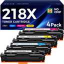 218X 218A Toner Cartridges 4 Pack 3201dw Compatible Replacement for HP 218X 218A Color Laserjet Pro MFP 3301fdw 3301cdw 3201dw 3301sdw Printer High Yield Ink Set W2180X (Black Cyan Yellow Magenta)