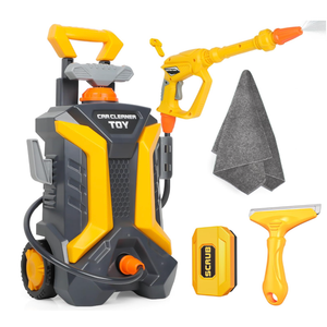 Toddler Outdoor Playset Kids Cleaning Car Toy with Real Spray Car Wash Water Gun for Kids 3+ Manual Pressure Washer Toy