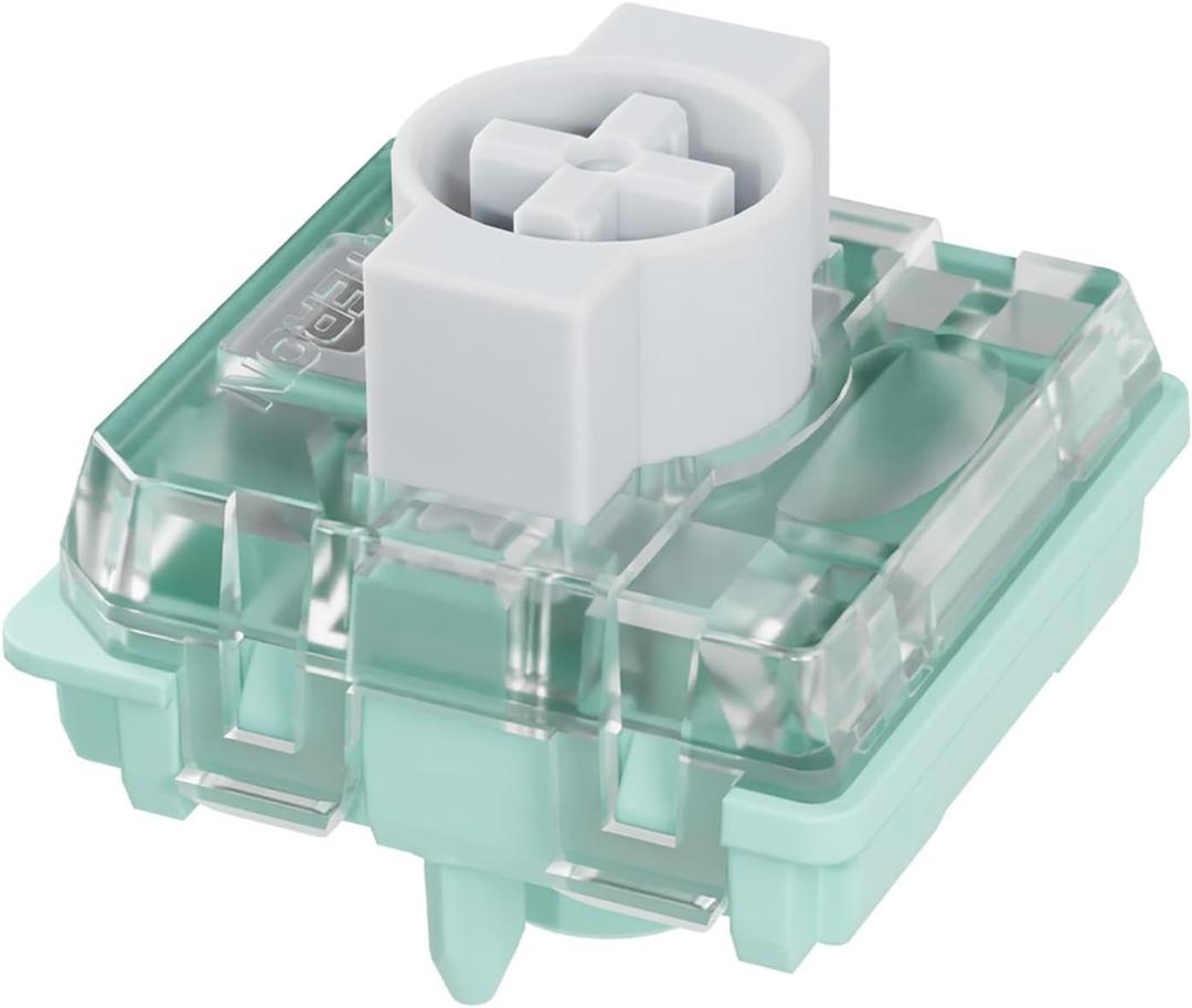 GATERON Low-Profile Magnetic Jade Keyboard Switches, HiFi Sound Linear Factory Pre-lubed Permanent Magnet Freely Setting Pre-Travel Key Switches for Magnetic Gaming Keyboard(70PCS)