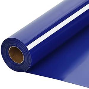 HTVVETUR Blue HTV Iron on Vinyl 12Inch by 35ft Heat Transfer Vinyl for T-Shirt HTV Rolls for All Cutter Machine - Easy to Cut & Weed (35ft, Blue)