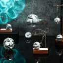 MTLEE 20 Pcs Disco Balls Decorations Party Decor Disco Ball Ornaments Mirror Mini Large Hanging with Rope for Wedding Festival Stage Prop(Silver, 2.4, 2, 1.6, 1.2 Inch)