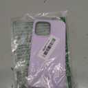 ORNARTO Compatible with iPhone 14 Pro Max Case 6.7, Slim Liquid Silicone 3 Layers Full Covered Soft Gel Rubber Phone Case Protective Cover with Microfiber Lining 6.7 inch-Pastel Lilac