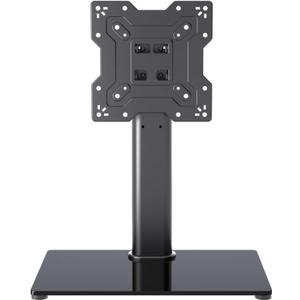 Universal TV Stand Base, Table Top TV Stand for 17-43 Inch LCD/LED TVs, Height Adjustable Monitor Mount Stand with Tempered Glass Base Holds up to 88lbs VESA 200x200mm, TS103
