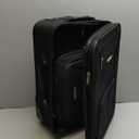 Rockland Fashion Softside Upright Luggage Set, Expandable, Black, 2-Piece (14/19)