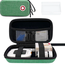 Diabetic Supplies Travel Case, Carrying Case Organizer for Diabetes Testing Kit, Blood Glucose Monitor Kit with Meter, Blood Sugar Test Strips, Lancets, Lancing Device(Case Only) (Green)