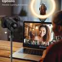 UBeesize 12'' LED Ring Light with 62'' Tripod Stand, Selfie Ring Light for Video Recording, Live Streaming, TikTok & YouTube, Compatible with iPhone & Android (Black)