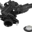 Engine Coolant Thermostat Housing Compatible with Mercedes-Benz GLA250 GLA45 AMG 2015-2020/CLA250 CLA45 AMG 2014-2019 Replacement for 2702000415 2702000615 2702002200 9025187 936207