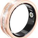 Smart Ring for Women Health Ring with 24/7 Heart Rate Monitor Sleep Tracker Multi-Sport Modes Waterproof Remote Camera Period Tracking Fitness Tracker Diamond-Accented Fashion iOS Android Phones