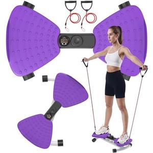renZEC Waist Twister Machine, Adjustable Exercise Twist Board for Women Men, Noiseless Ab Twister for Home Gym Equipment, 330 lbs Capacity | Track Time, Reps, Calories with Digital Display