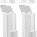 Stitokg 2-Pack Toilet Holder Compatible with Clorox Toilet Wand Only, Space-Saving Wall-Mount & Free-Standing Storage for Disposable Scrubbing Pads-ideal choice for Clorox Toilet Wand