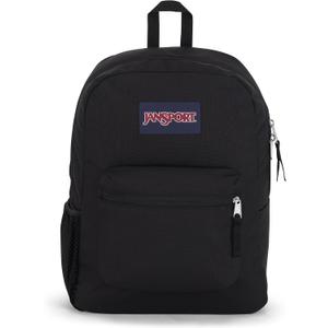 JanSport Cross Town Backpack 17" x 12.5" x 6" - Simple Bag for Everyone with 1 Main Compartment, Front Utility Pocket - Premium Class Accessories - Black, One Size
