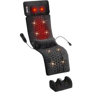 Full Body Massage Mat with Movable Neck Massager or Back Massager with Heat,Heated Massage Chair Pad Gifts for Mom,Dad,Women