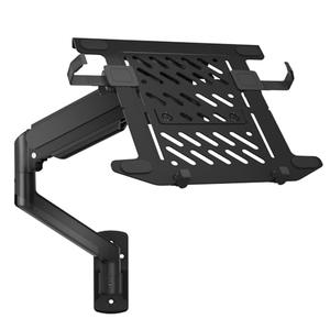 WALI Laptop Wall Mount, Full Motion Adjustable Laptop Arm Fits 10 to 17inch Notebook, Monitor Wall Mount for 17 to 32inch Computer Screen, Holds up to 15.4-22lbs(GSWM001LP), Black