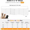 38"Tall Clear Dog Gate Acrylic With Magnetic Open Door,Convenient Entry And Exit,38"High,6-Panel Clear Pet Gate Foldable,acrylic dog gate For Doorway,Stair,Protect Decoration,For Medium And Large Pet