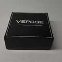 Vepose Women's Combat Boots Low Heel, Mid Calf Military Boots with Card Knife Wallet Pocket (7, Leather-Black)