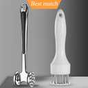 2-piece set meat tenderizer,meat tenderizer tool,meat mallet,Tenderizes meat, makes steaks evenly thick, helps marinate and shortens cooking time