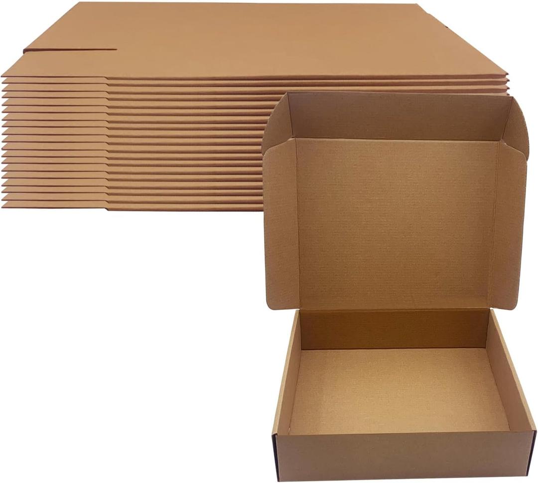 12x10x3 inch Shipping Boxes Pack of 20, Brown Corrugated Cardboard Box Mailer Boxes for Packaging Small Business Shipping，Recyclable Moving Storage Mailing Boxes Bulk Book Literature Gift Giving