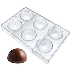 Large Half Ball Chocolate Mold Ball Polycarbonate Mould Chocolate Semi Sphere Mold Tray (Large 2.5inch)