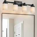 Bathroom Light Fixtures Over Mirror Bathroom Vanity Light Fixture 4 Light Vanity Lights for Vanity Lighting Fixtures Wall Sconce Lamp Wall Light Fixtures Black