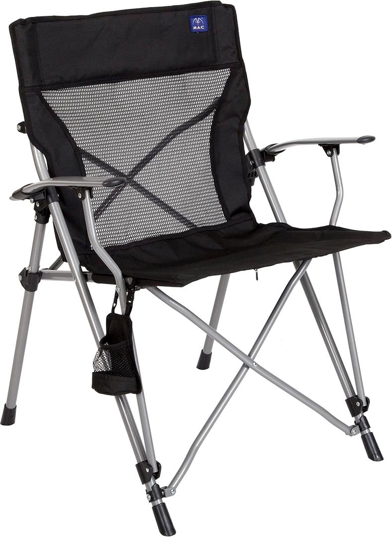 MACSPORTS Hard Arm Tension Chair, Black, 22.5 inches x 26 inches x 35.75 inches