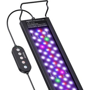 SEAOURA Aquarium LED Light for 48-54in Freshwater Tank, Full Spectrum Aquarium Light for Plant Growth, 6H/8H/12H Timer, WRB 3 Channel Customizable, 10 Brightness & 11 Colors, Adjustable Bracket