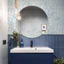 Tempaper Aqua Blue Coral Reef Removable Peel and Stick Coastal Wallpaper, 20.5 in X 16.5 ft, Made in The USA