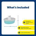 PetSafe Butterfly Cat Water Fountain with Pump & Filters - Cute Water Dispenser with 50 oz Capacity - Pump & Filters Keep Water Clean & Fresh - Filter Contains 2X More Carbon Than Other Brands